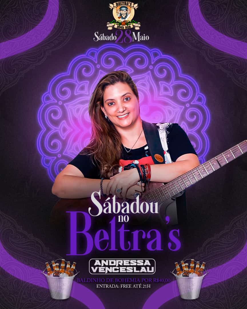 Andressa Venceslau faz o melhor do pop rock neste sábado no Beltra’s Rock Brar