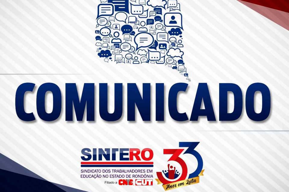 Nota de esclarecimento SINTERO – adicional noturno dos trabalhadores e trabalhadoras em educação do Estado de Rondônia