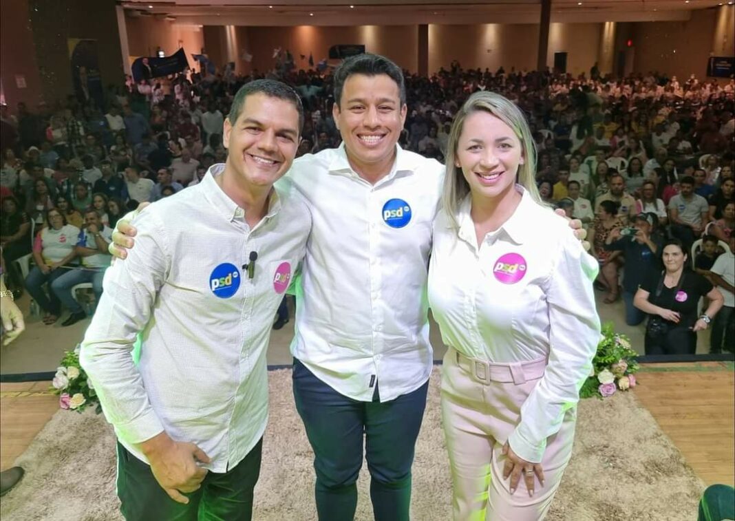 Primeira dama e vice-prefeito de Cacoal, Joliane Furia e Cássio Góis, anunciam pré-candidaturas pelo PSD