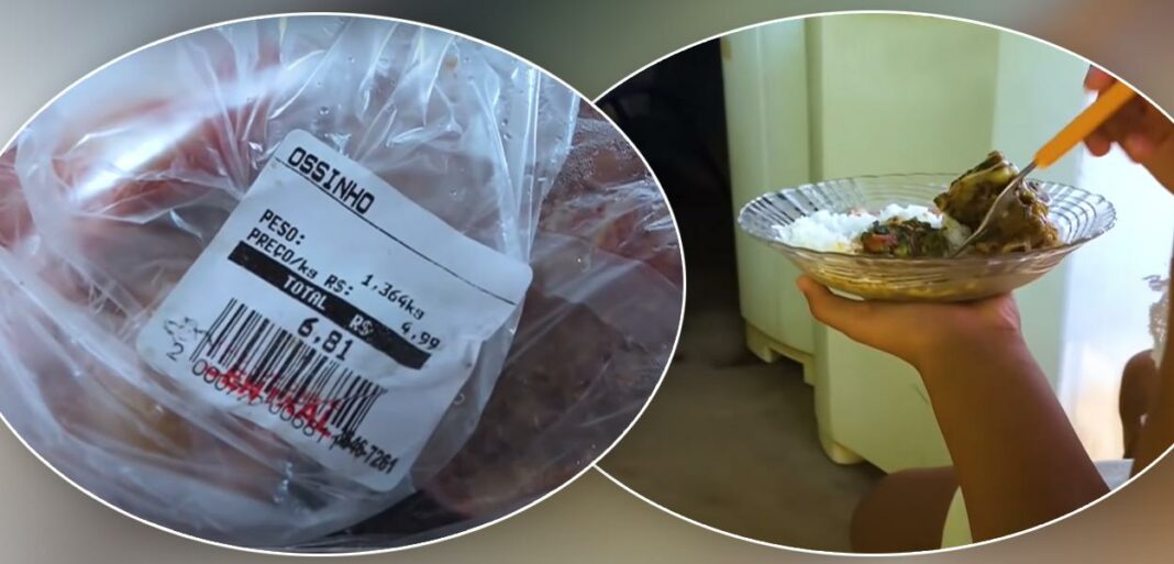 Sem carne, famílias disputam osso e pele de frango em Maceió