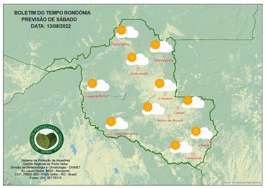 Sábado será de calor forte em todo o estado