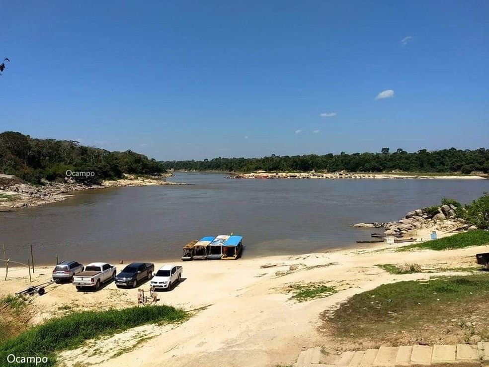 Praia de água doce no distrito de Fortaleza do Abunã (RO) — Foto: Facebook/Ocampo