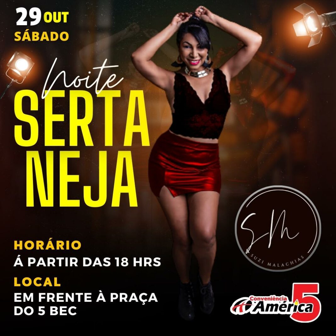 Com Suzi Malachias, Noite Sertaneja acontece sábado em Vilhena