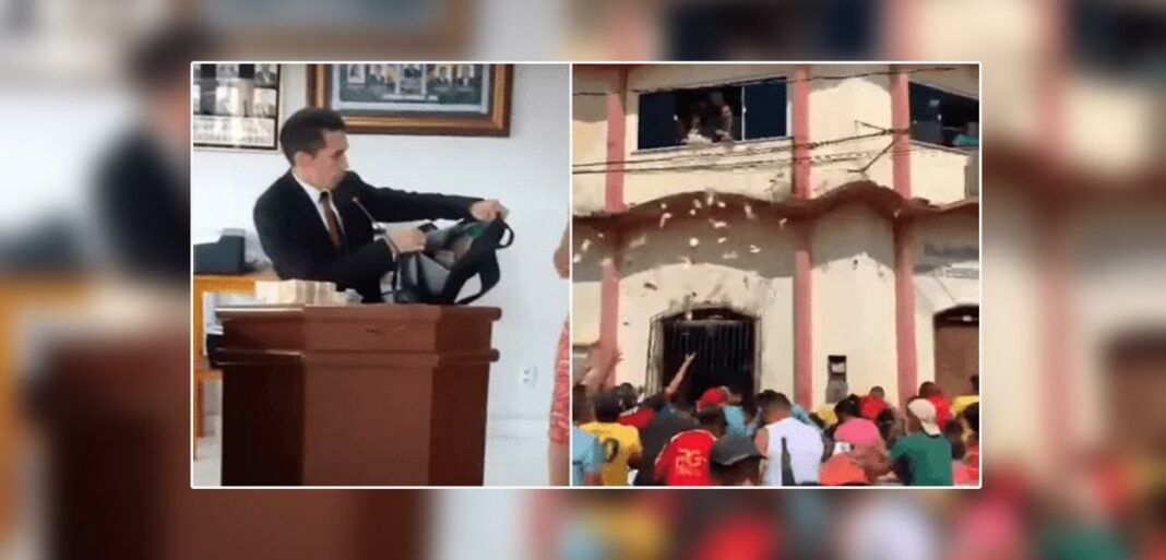 Vereador acusa prefeito de tentar comprar seu cargo e joga R$ 250 mil para moradores