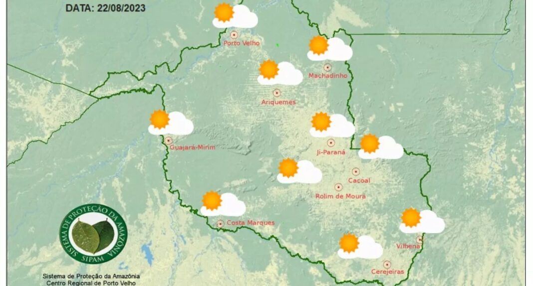 BOLETIM DO TEMPO: Previsão do Tempo RO para o dia 22 de Agosto