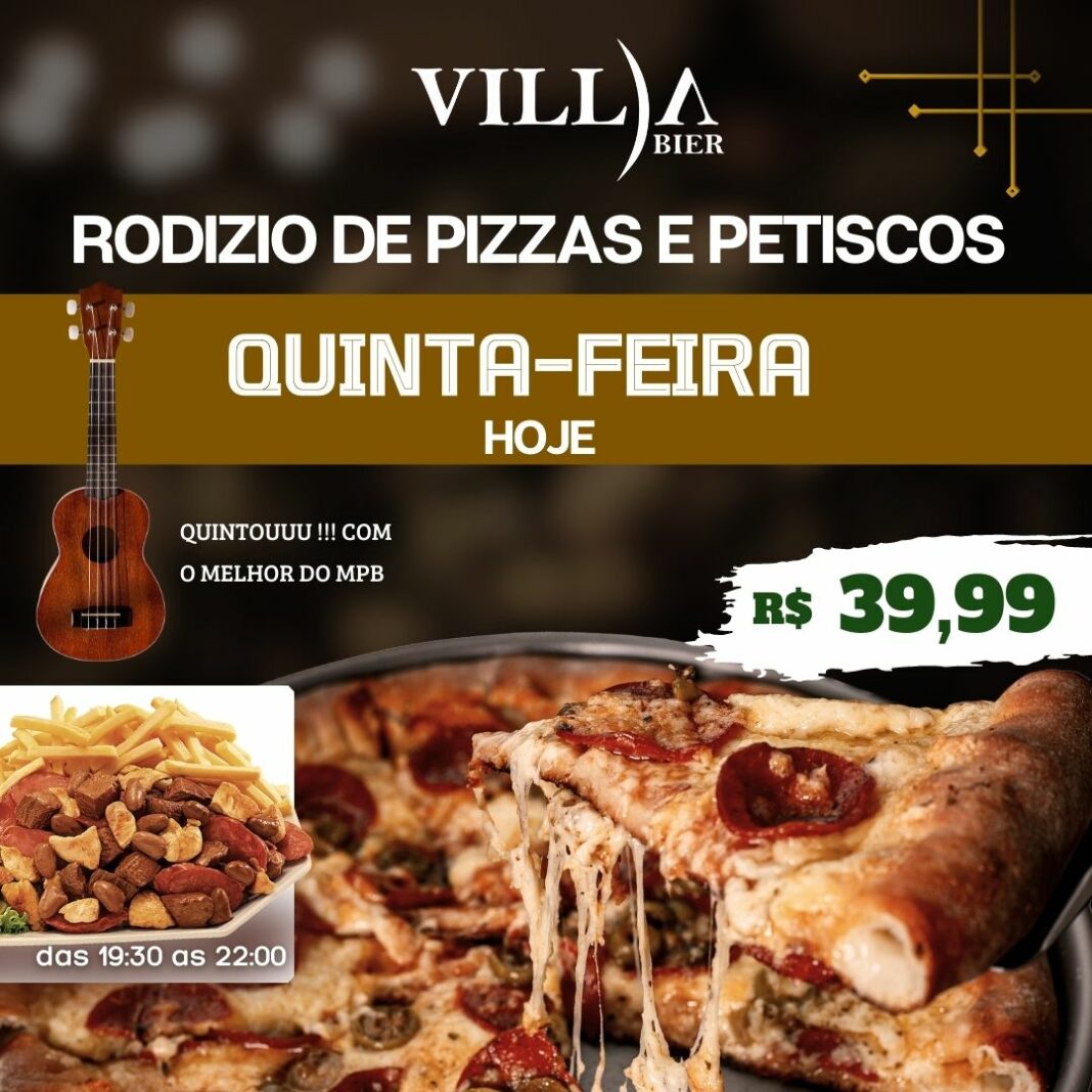 Quintou no Villa Bier: MPB e promoção de rodízios