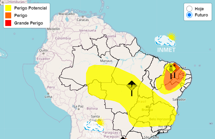 Inmet emite alerta de chuvas intensas em Rondônia até esta sexta-feira