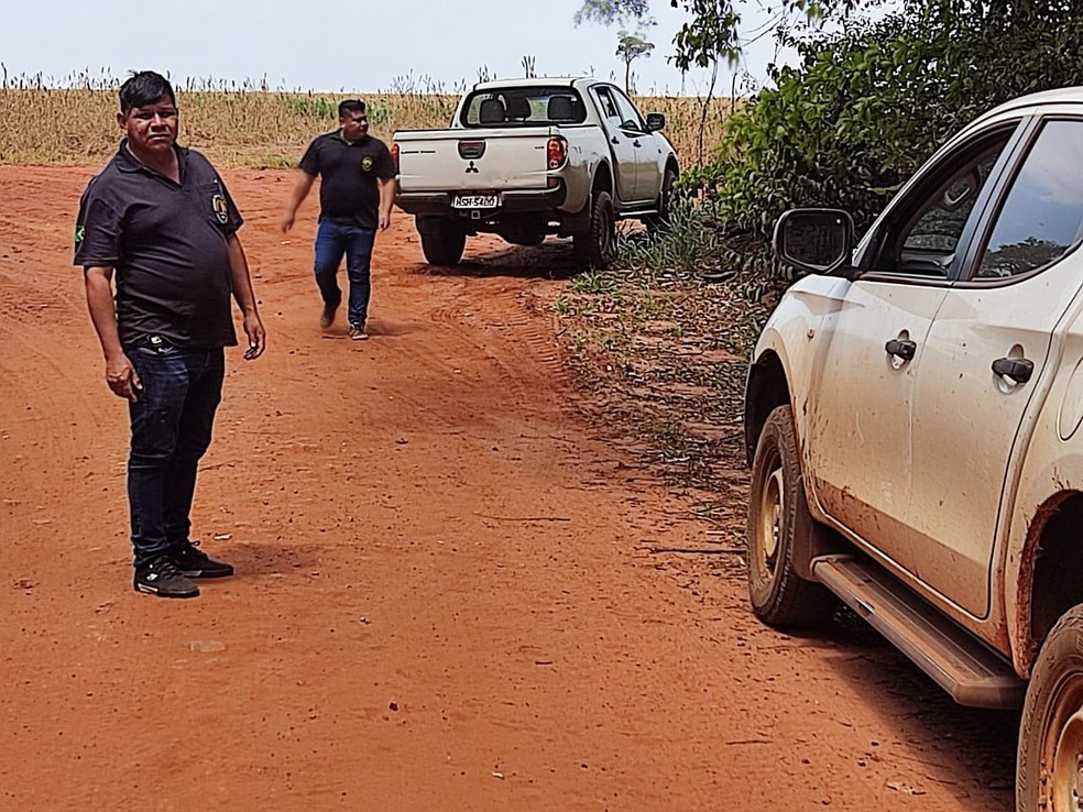 Policiais fazem força-tarefa para encontrar suspeito. — Foto: Reprodução