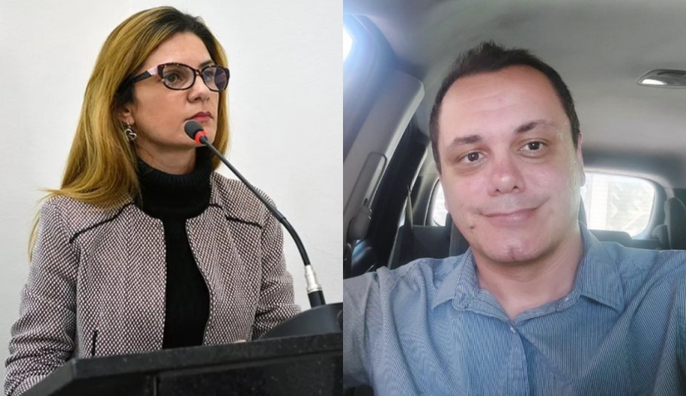 Fabíola Alves (prefeita de Votorantim) e Thiago Schiming (presidente da Câmara dos Vereadores) — Foto: Divulgação - Reprodução/Instagram