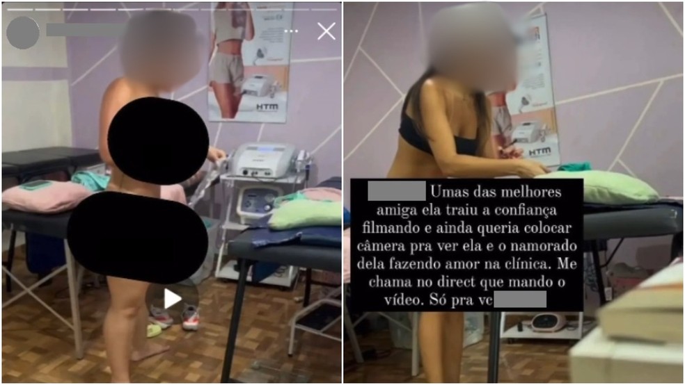 Clientes de clínica de estética denunciam ter sido gravadas nuas ou seminuas sem autorização — Foto: Reprodução
