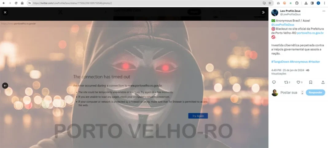 Grupo hacker Anonymous derruba site de prefeitura rondoniense