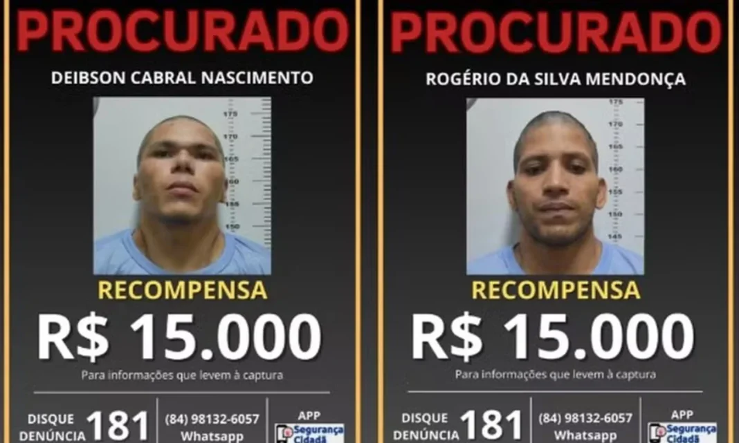 PF anuncia recompensa de até R$ 30 mil por informações sobre fugitivos