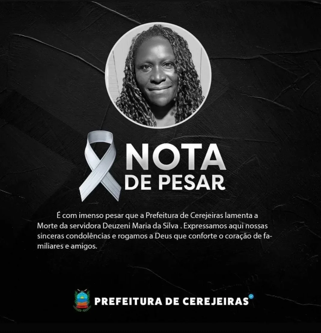 Prefeitura de Cerejeiras lamenta a morte de servidora
