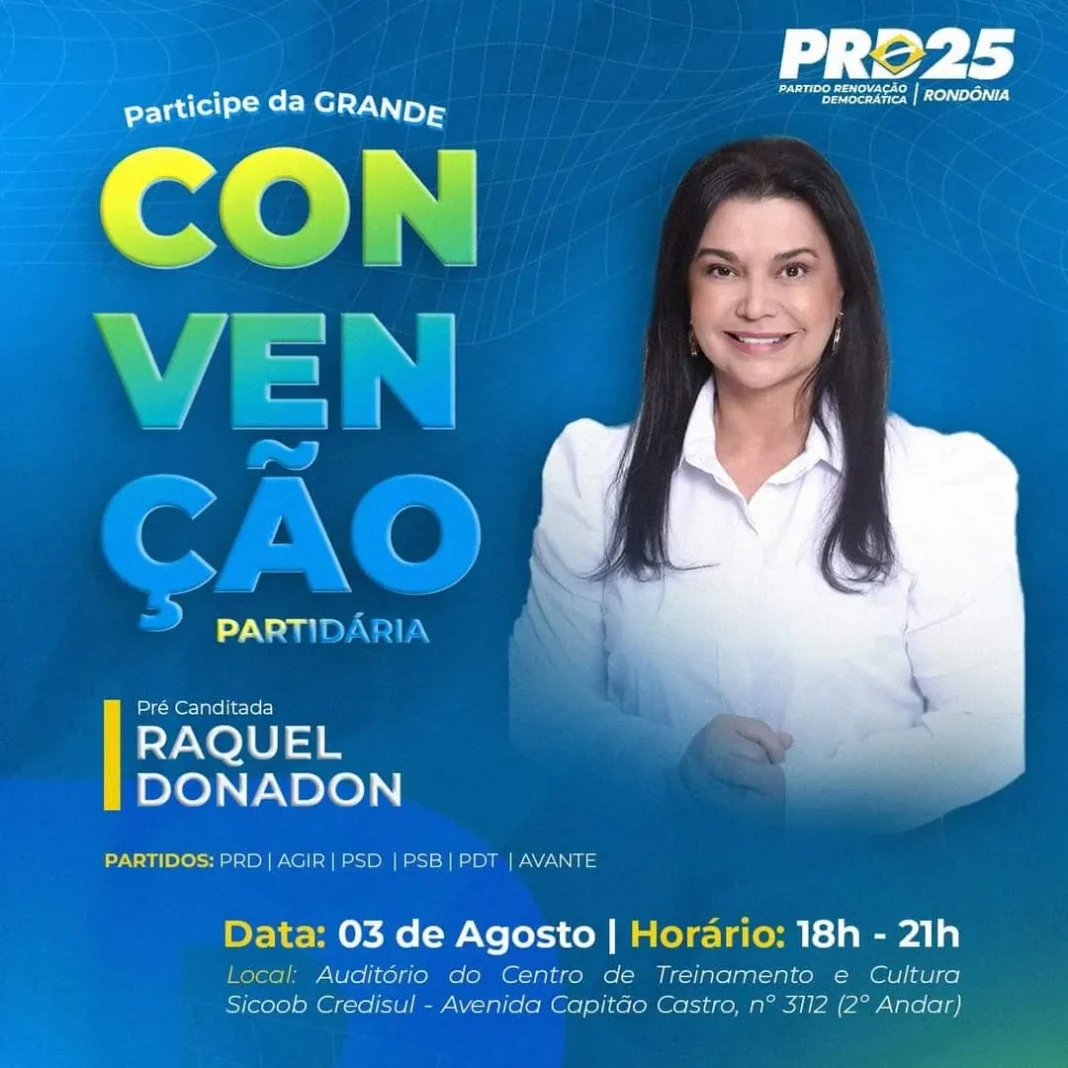 Pastor da Assembleia de Deus será o vice de Raquel Donadon em Vilhena
