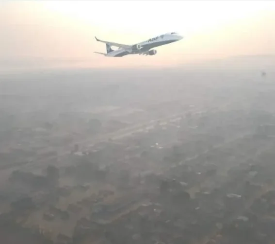 Fumaça cancela mais um voo neste sábado em Vilhena