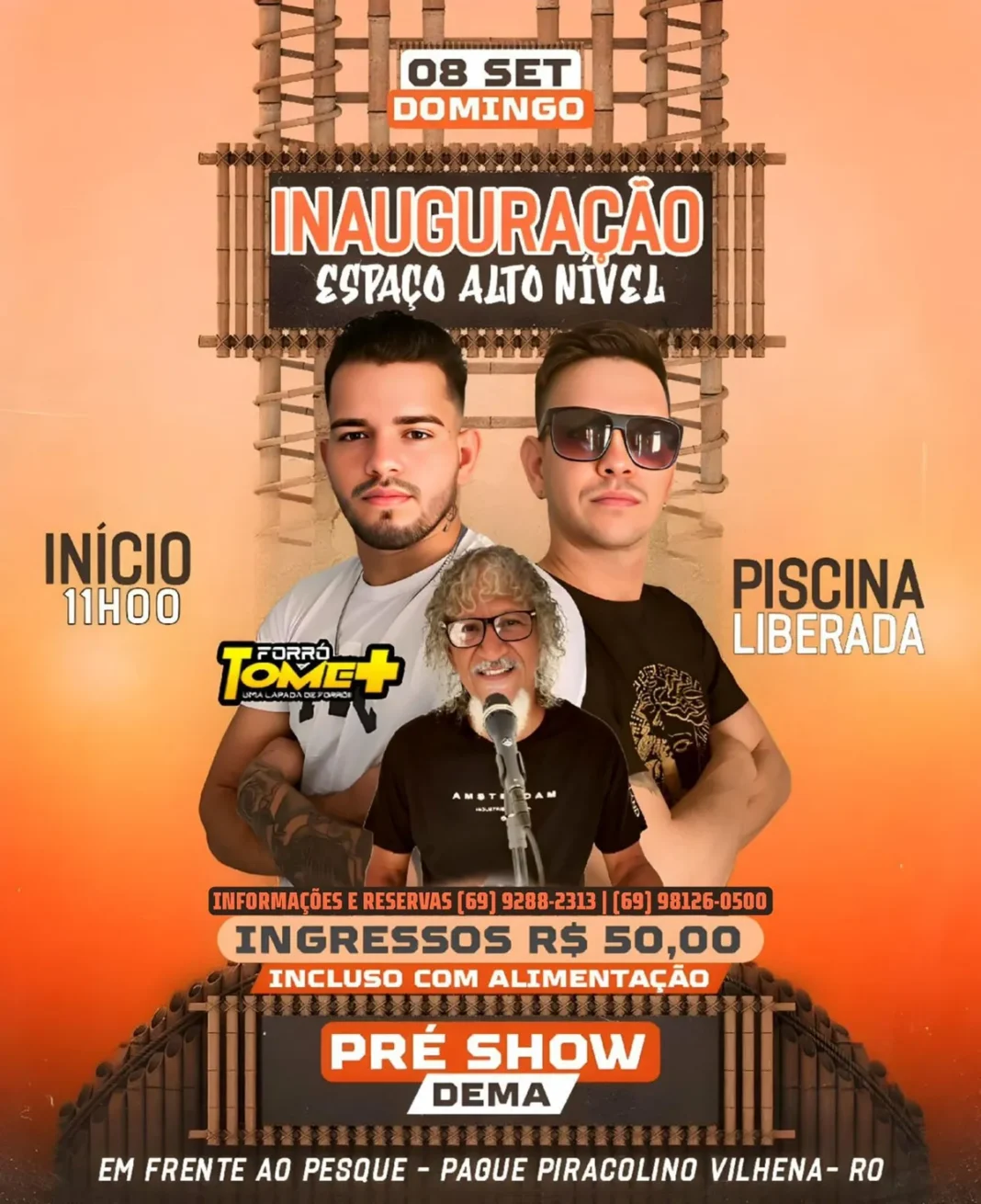 Show com “Forró Tome +” inaugura Espaço Alto Nível em Vilhena neste domingo