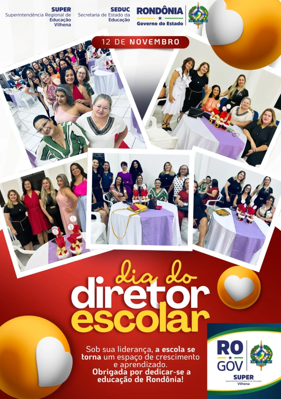 Dia do Gestor Escolar: Super de Vilhena homenageia líderes educacionais