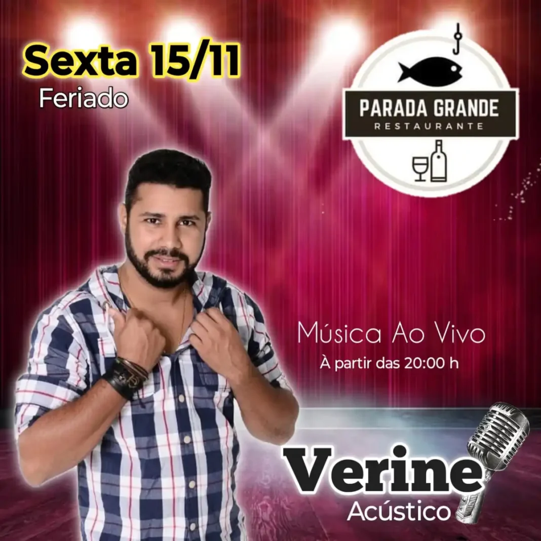 Parada Grande em Vilhena celebra feriado com show acústico de Verine nesta sexta-feira