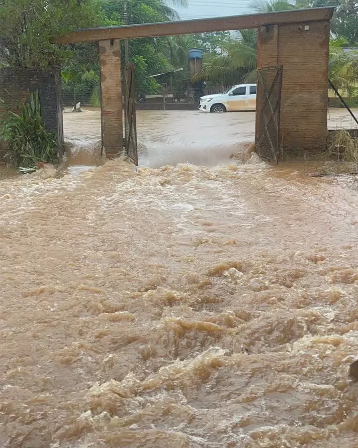 Rio Araras transborda e provoca alagamentos em Cerejeiras