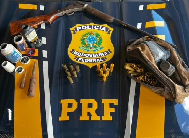 Vilhena: PRF apreende arma de fogo durante fiscalização na BR-364