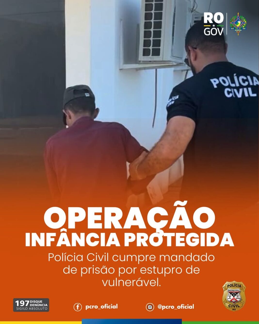 Operação Infância Protegida: PC cumpre mandado de prisão por estupro de vulnerável