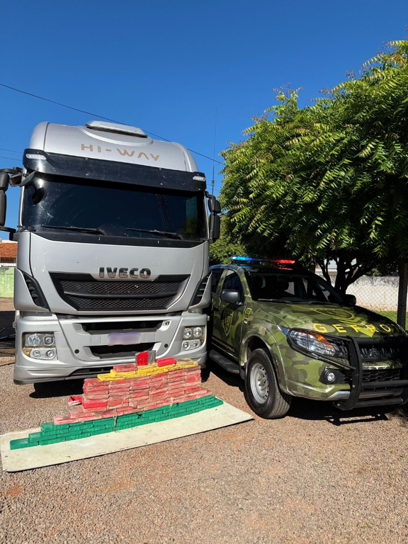 FICCO apreende carreta com 110 Kg de cocaína que era transportada de Ji-Paraná para Brasília