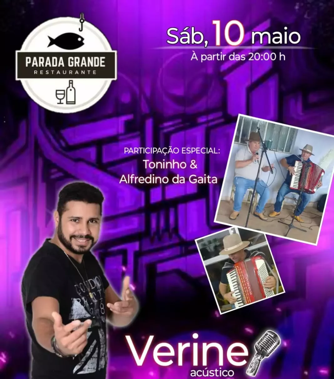 Artistas regionais se apresentam neste sábado no restaurante Parada Grande em Vilhena