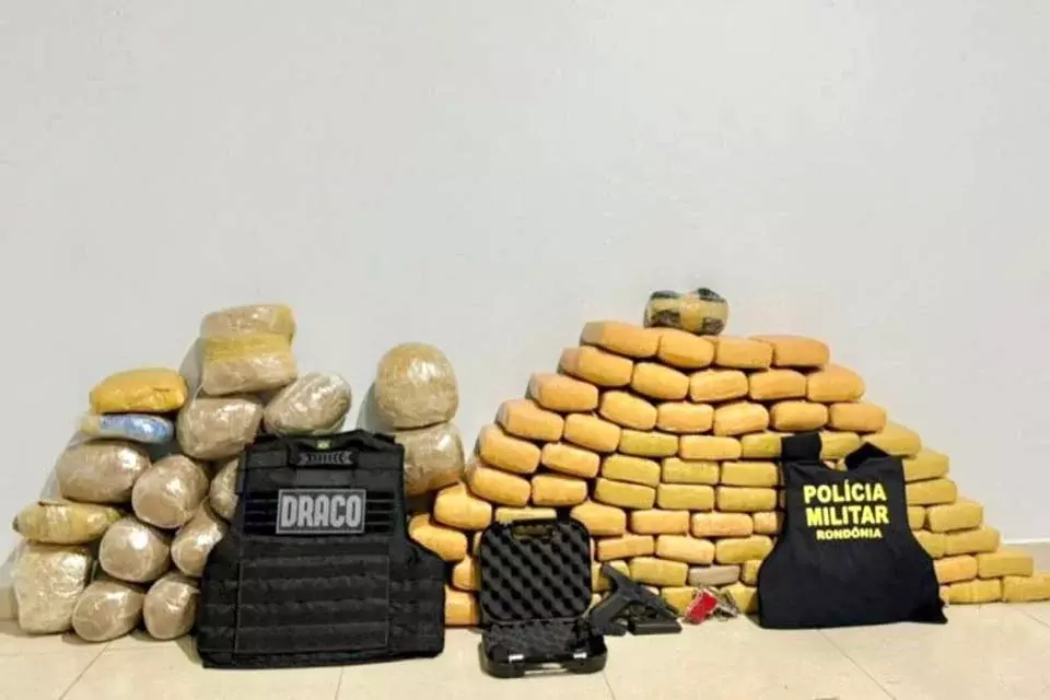 Homem é preso com 104 kg de drogas em Rondônia
