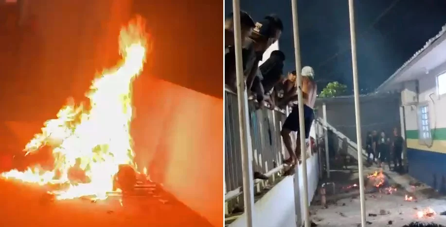 Matador de mulher é retirado de delegacia e queimado vivo no Amazonas