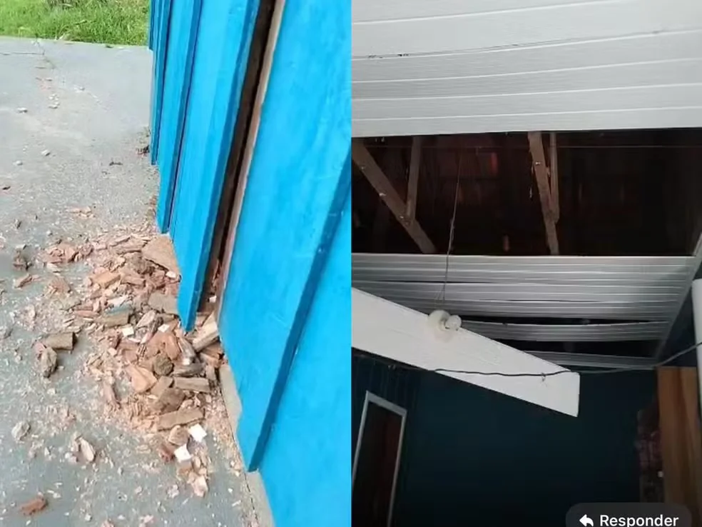 Raio atinge residência em Rondônia e causa prejuízo