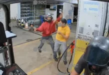 Câmeras registram assalto violento a posto em RO