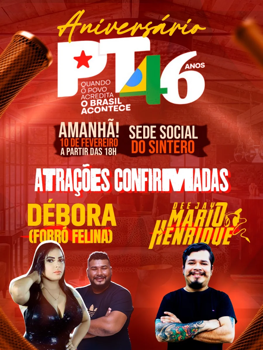 Imprensa governista ignora festa de 46 anos do PT em RO