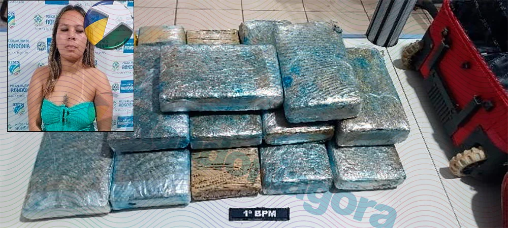 Passageira é presa com 16 kg de maconha em RO