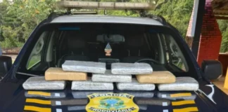 Maconha é apreendida em táxi que vinha de Guajará-Mirim