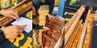 Cadeiras com cocaína são apreendidas pela PRF em RO