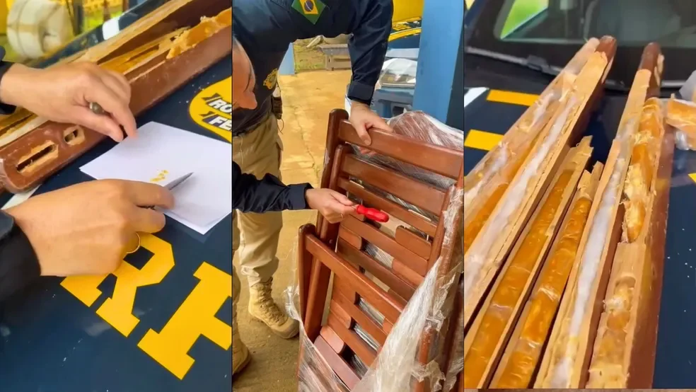 Cadeiras com cocaína são apreendidas pela PRF em RO