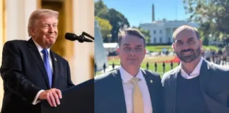 Flávio Bolsonaro se alia a Trump contra o Brasil