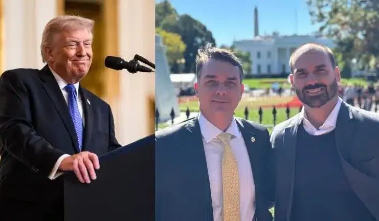 Flávio Bolsonaro se alia a Trump contra o Brasil