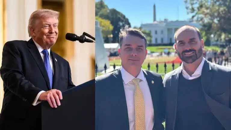 Flávio Bolsonaro se alia a Trump contra o Brasil