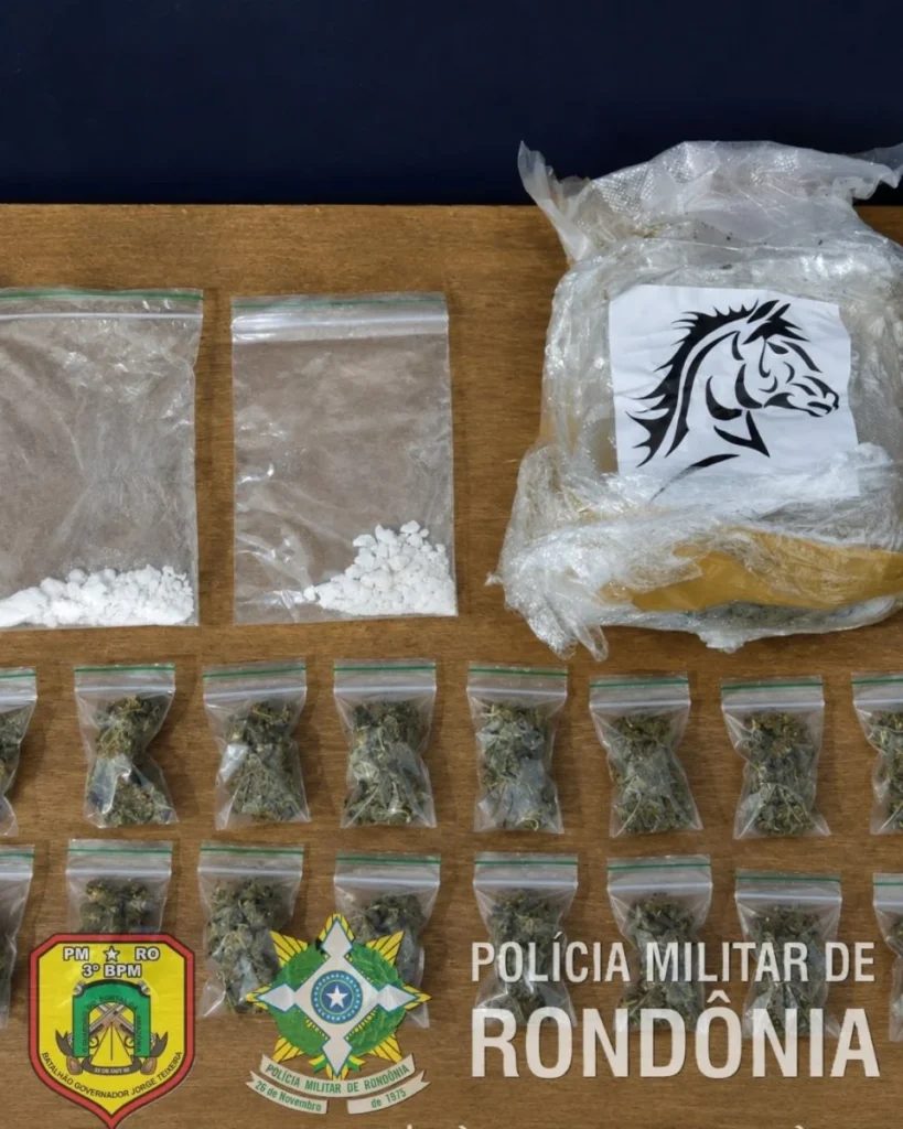 Mulher de 19 anos é presa com drogas em Vilhena