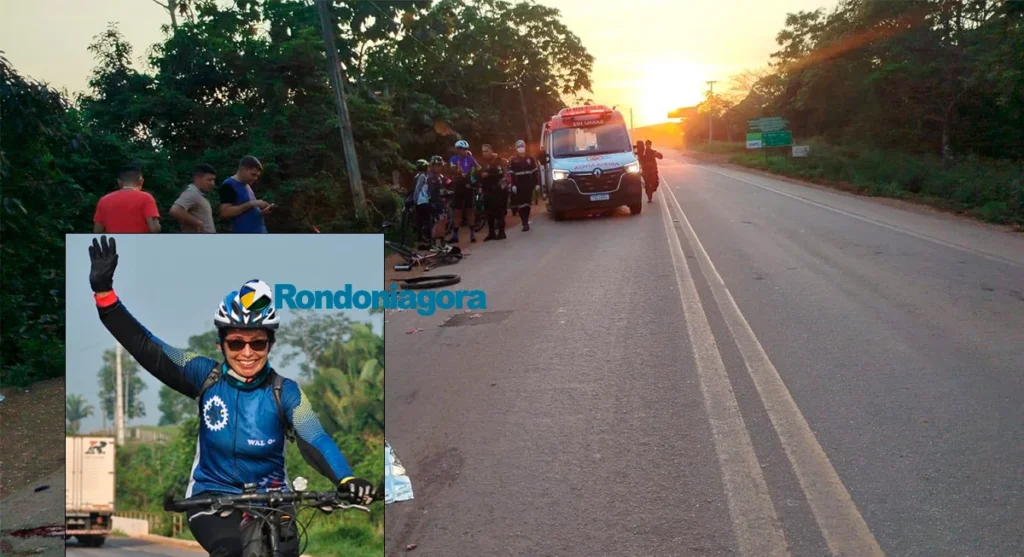 Ciclista é morta por carreta em RO; motorista foge