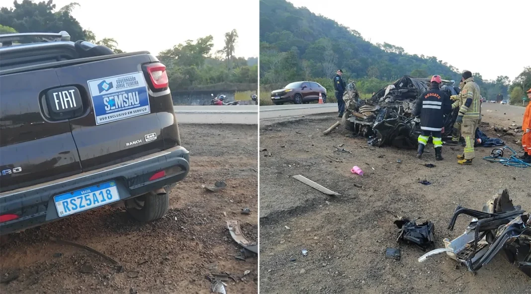 Motorista e quatro pacientes morrem em acidente na BR-364