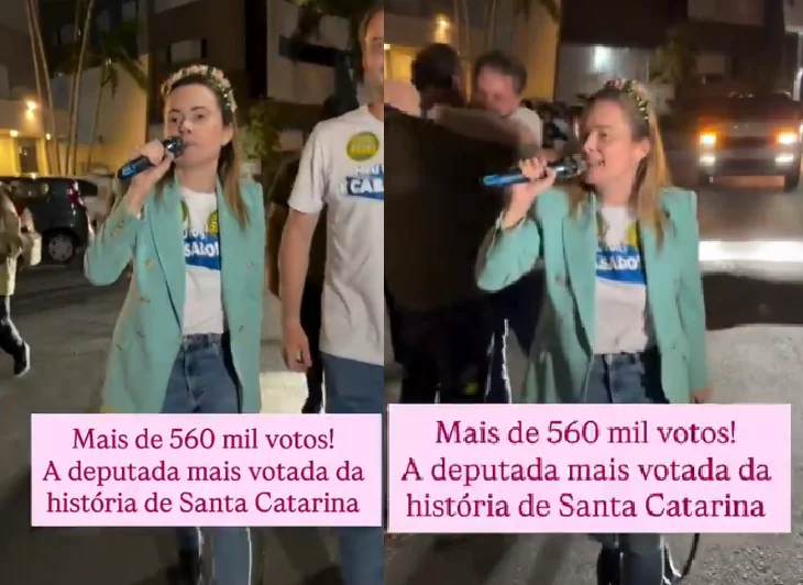 Com chicote na mão, deputada comemora votação histórica